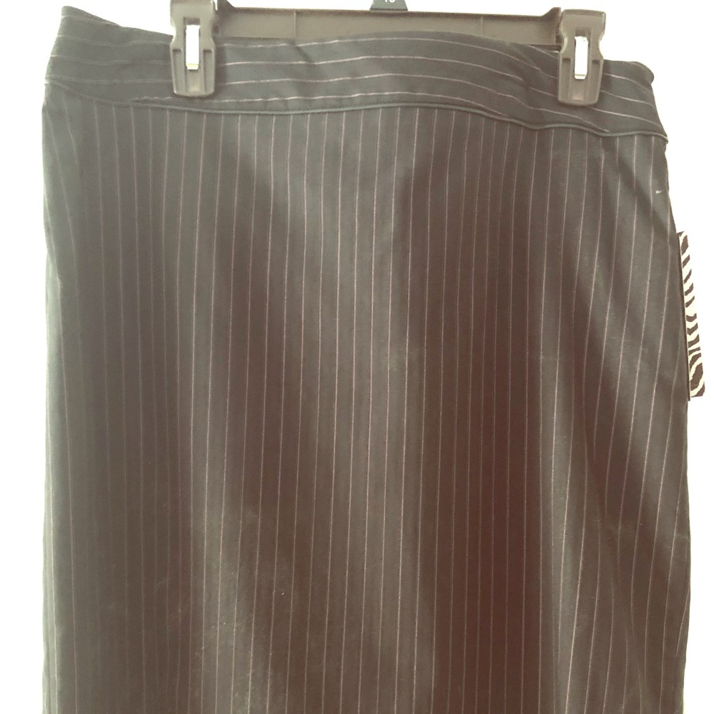 Brand New black pencil skirt with pink pinstripes